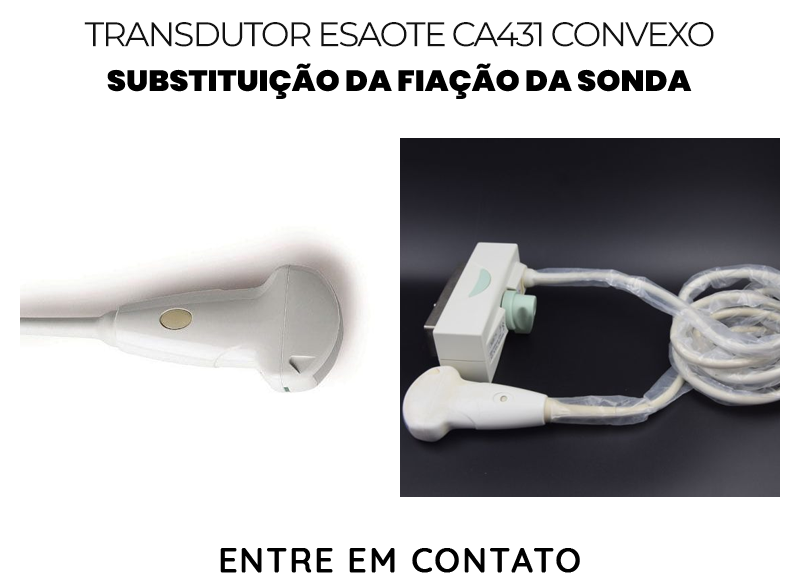 SUBSTITUIÇÃO DA FIAÇÃO DA SONDA TRANSDUTOR ESAOTE CA431 CONVEXO