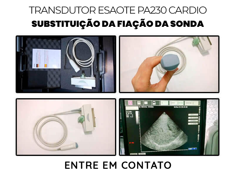 SUBSTITUIÇÃO DA FIAÇÃO DA SONDA TRANSDUTOR ESAOTE PA230 CARDIO